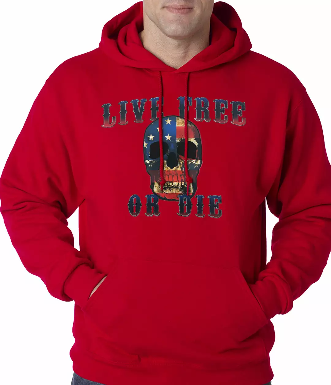 Bewild American Flag Skull - Live Free Or Die Adult Hoodie 10 Bewild American Flag Skull - Live Free Or Die Adult Hoodie