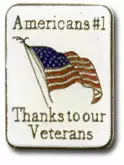 Bewild Americans #1 Thanks To Our Troops Lapel Pin