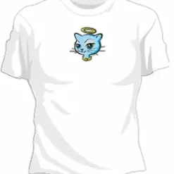Bewild Cool Funny & Offensive Angel Kitty Girls T-Shirt