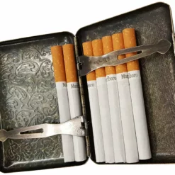 Bewild Cigarette Cases Antique Brass Paisley Cigarette Case (Regular Size Cigarettes)