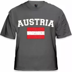 Bewild Nationality & Ethnic Austria Vintage Flag International Mens T-Shirt