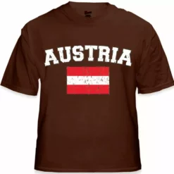 Bewild Nationality & Ethnic Austria Vintage Flag International Mens T-Shirt