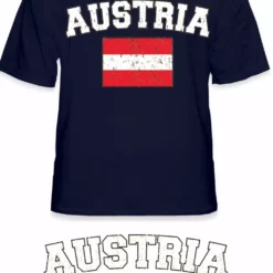Bewild Nationality & Ethnic Austria Vintage Flag International Mens T-Shirt