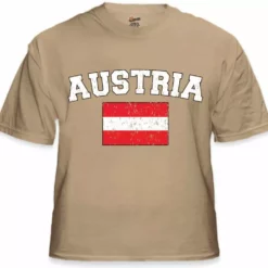 Bewild Nationality & Ethnic Austria Vintage Flag International Mens T-Shirt