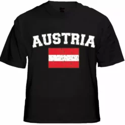 Bewild Nationality & Ethnic Austria Vintage Flag International Mens T-Shirt