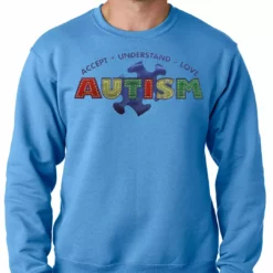 Bewild Positive Reinforcement Autism Awareness - Accept, Understand, Love Adult Crewneck