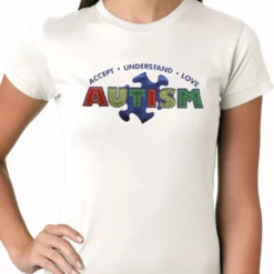 Bewild Autism Awareness - Accept, Understand, Love Ladies T-shirt