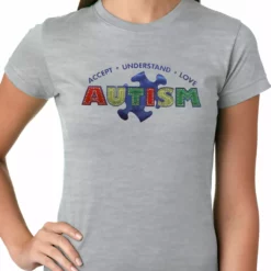 Bewild Autism Awareness - Accept, Understand, Love Ladies T-shirt