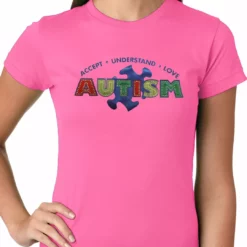 Bewild Autism Awareness - Accept, Understand, Love Ladies T-shirt