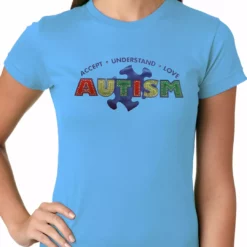Bewild Autism Awareness - Accept, Understand, Love Ladies T-shirt