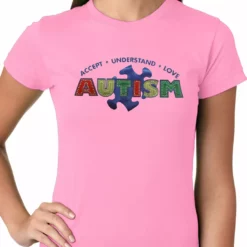 Bewild Autism Awareness - Accept, Understand, Love Ladies T-shirt