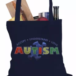 Bewild Autism Awareness - Accept, Understand, Love Tote Bag Positive Reinforcement