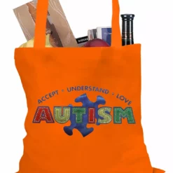 Bewild Autism Awareness - Accept, Understand, Love Tote Bag Positive Reinforcement