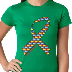 Bewild Autism Awareness Ribbon Girls T-shirt Positive Reinforcement