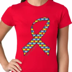 Bewild Autism Awareness Ribbon Girls T-shirt Positive Reinforcement