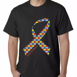 Bewild Positive Reinforcement Autism Awareness Ribbon Mens T-shirt