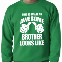 Bewild Awesome Brother Adult Crewneck Cool Funny & Offensive