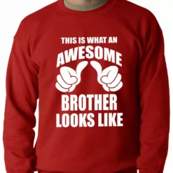 Bewild Awesome Brother Adult Crewneck Cool Funny & Offensive