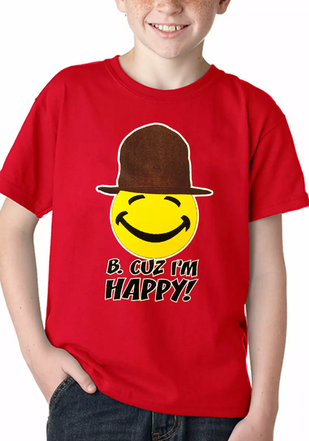 Bewild Famous Quotes And Sayings "B. Cuz I'm Happy" Kid's T-Shirt 4 Bewild Famous Quotes And Sayings "B. Cuz I'm Happy" Kid's T-Shirt