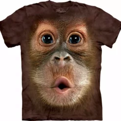 Bewild Baby Orangutan Big Face Men's T-Shirt