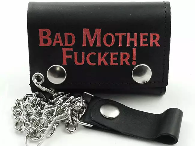 Bewild Bad Mother Fu*ker Chain Wallet (Black Leather With Red Print) Wallets & Chains 3 Bewild Bad Mother Fu*ker Chain Wallet (Black Leather With Red Print) Wallets & Chains