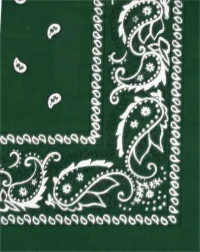 Bewild Bandanas - Forest Green Paisley Bandana Bandannas 4 Bewild Bandanas - Forest Green Paisley Bandana Bandannas