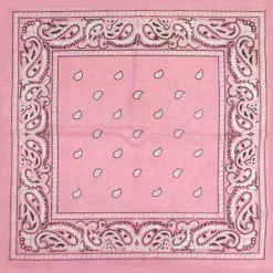 Bewild Bandanas - Light Pink Paisley Bandanna