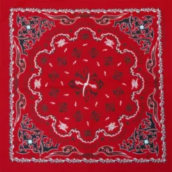 Bewild Bandannas Bandanas - Tribal Paisley Bandanna (Red With Black)