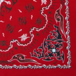 Bewild Bandannas Bandanas - Tribal Paisley Bandanna (Red With Black)