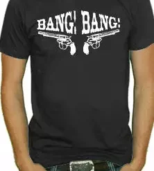 Bewild Bang! Bang! Two Guns Mens T-Shirt