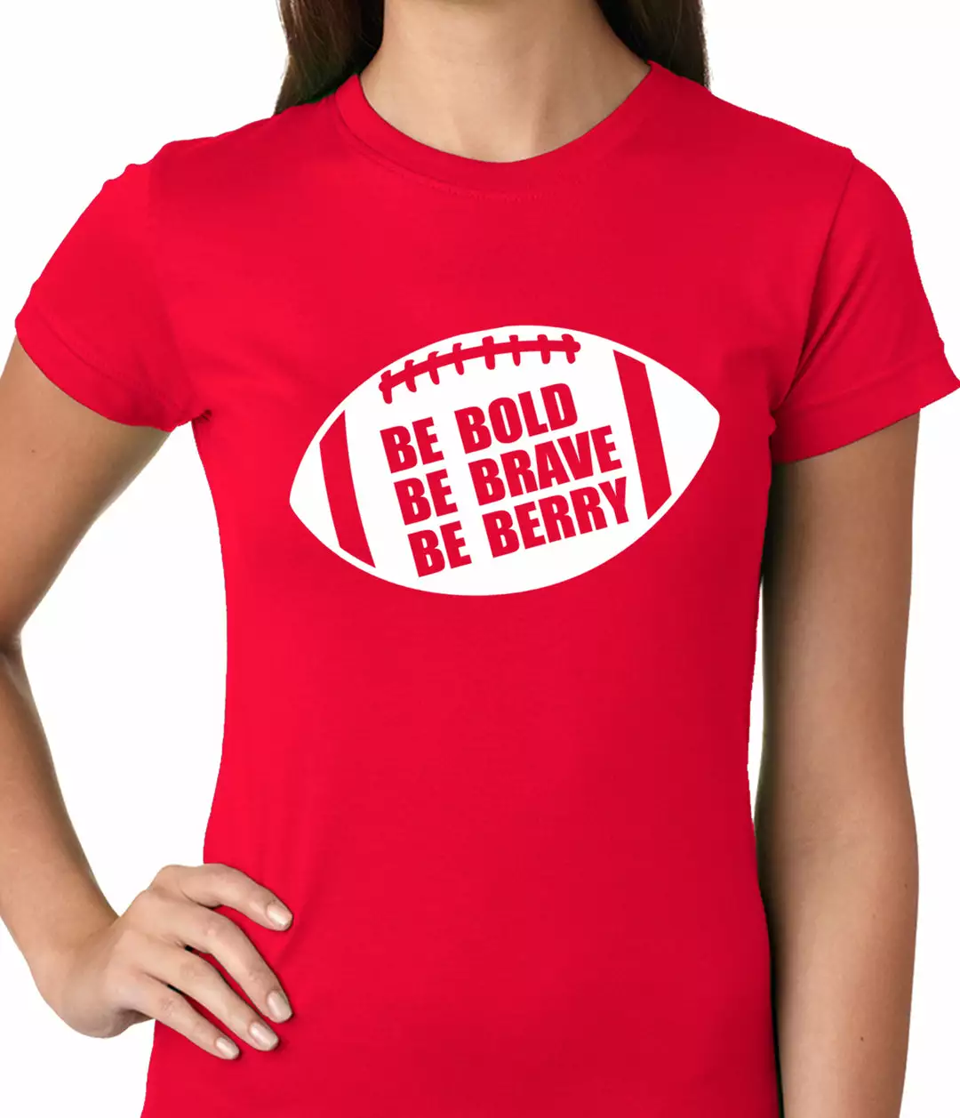 Bewild Be Bold, Be Brave, Be Berry Football Ladies T-shirt Sport Inspiration 3 Bewild Be Bold, Be Brave, Be Berry Football Ladies T-shirt Sport Inspiration