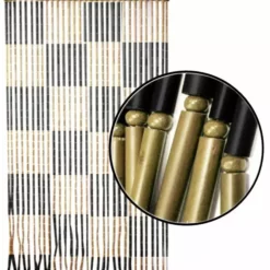 Bewild Doorway Beads Beaded Curtains - Checker Board Wooden Door Beads