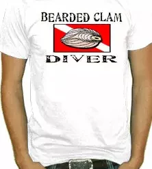 Bewild Cool Funny & Offensive Bearded Clam Diver T-Shirt
