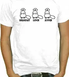 Bewild Beaver Breakfast Lunch Dinner T-Shirt
