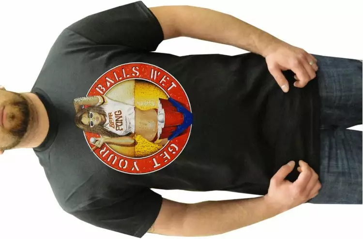 Bewild Beer Pong "Get Your Balls Wet " Mens T-Shirt 10 Bewild Beer Pong "Get Your Balls Wet " Mens T-Shirt