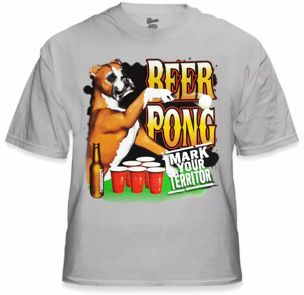 Bewild Cool Funny & Offensive Beer Pong "Mark Your Territory" T-Shirt 9 Bewild Cool Funny & Offensive Beer Pong "Mark Your Territory" T-Shirt