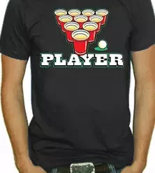 Bewild Cool Funny & Offensive Beer Pong Player T-Shirt