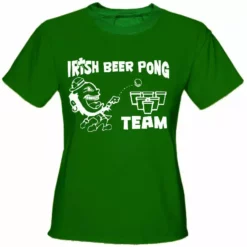Bewild Beer Pong Shirts - Irish Beer Pong Team Girls T-Shirt St.Patricks Day