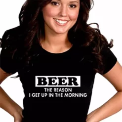 Bewild Beer The Reason I Get Up Girls T-Shirt