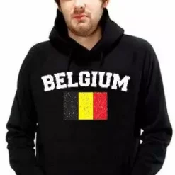 Bewild Belgium Vintage Flag International Hoodie Nationality & Ethnic