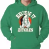 Bewild Believe B*tches Funny Santa Adult Hoodie
