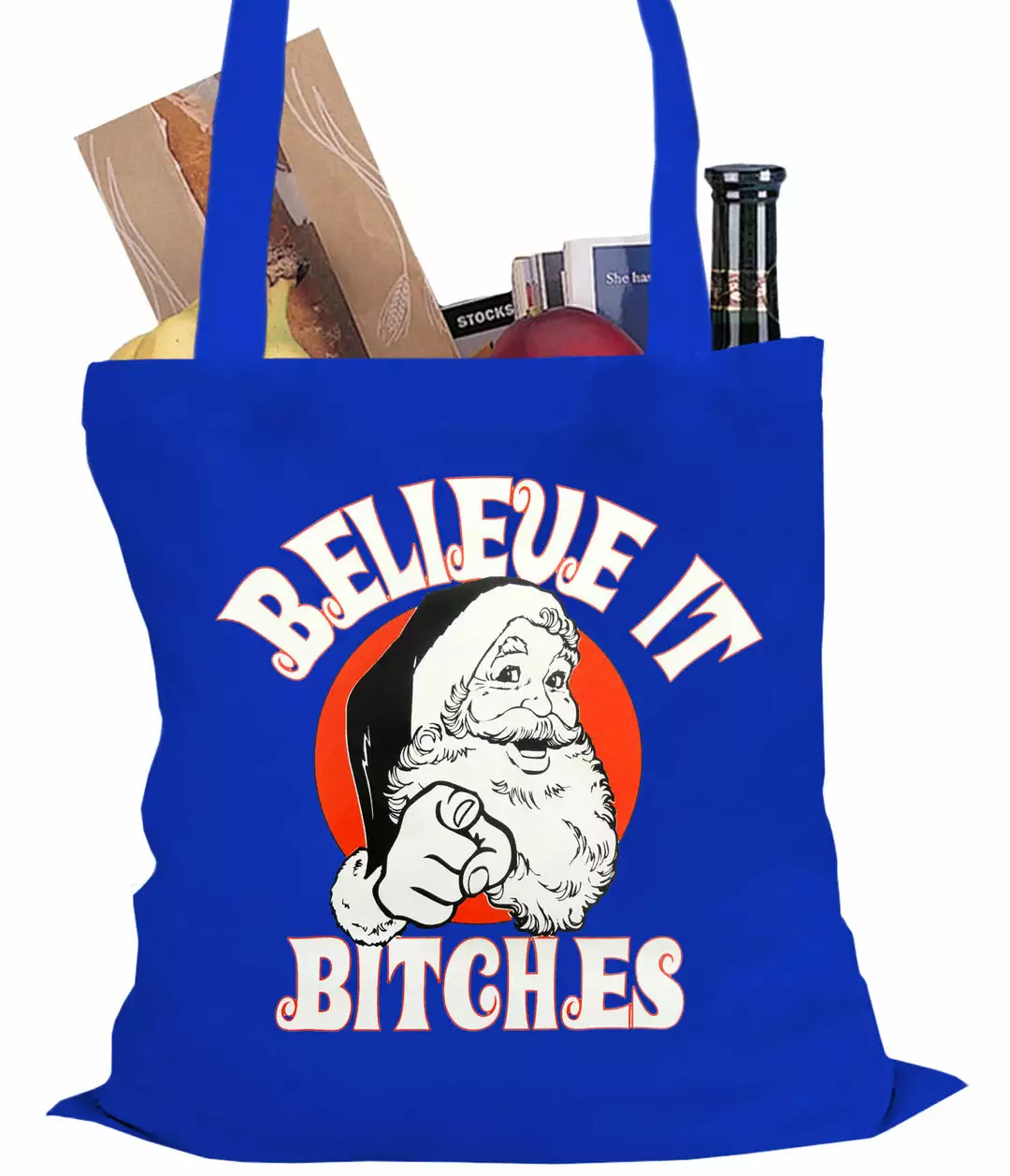 Bewild Believe B*tches Funny Santa Tote Bag Holiday Prints 7 Bewild Believe B*tches Funny Santa Tote Bag Holiday Prints