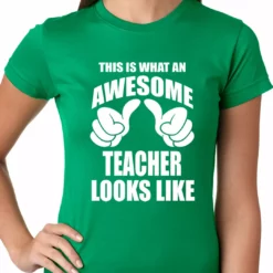 Bewild Best Teacher Ever Ladies T-shirt Positive Reinforcement