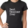 Bewild Best Teacher Ever Ladies T-shirt