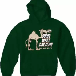 Cool Funny & Offensive Bewild Guess What Day It Is? Camel Hump Day Adult Hoodie
