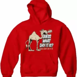 Cool Funny & Offensive Bewild Guess What Day It Is? Camel Hump Day Adult Hoodie