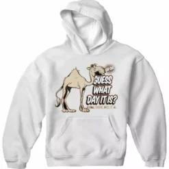 Cool Funny & Offensive Bewild Guess What Day It Is? Camel Hump Day Adult Hoodie
