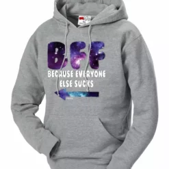 Bewild BFF - Galaxy - Everyone Else Sucks (Arrow Left) Adult Hoodie