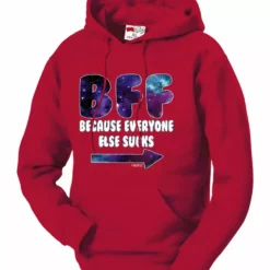 Bewild BFF - Galaxy - Everyone Else Sucks (Arrow Right) Adult Hoodie Cool Funny & Offensive