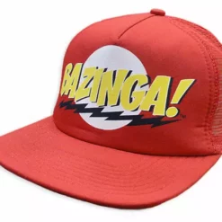 Bewild Brimmed Hats Big Bang Theory Bazinga! Trucker Hat (Red)